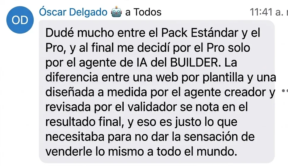Testimonio de Óscar Delgado — Cliente de Fluition AI Agency